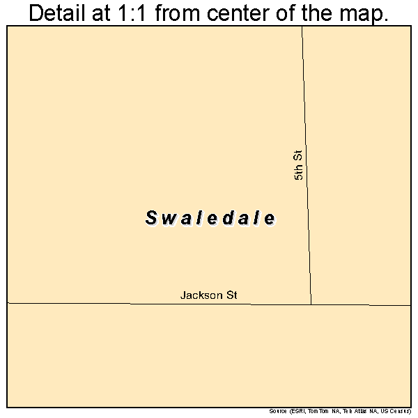 Swaledale, Iowa road map detail