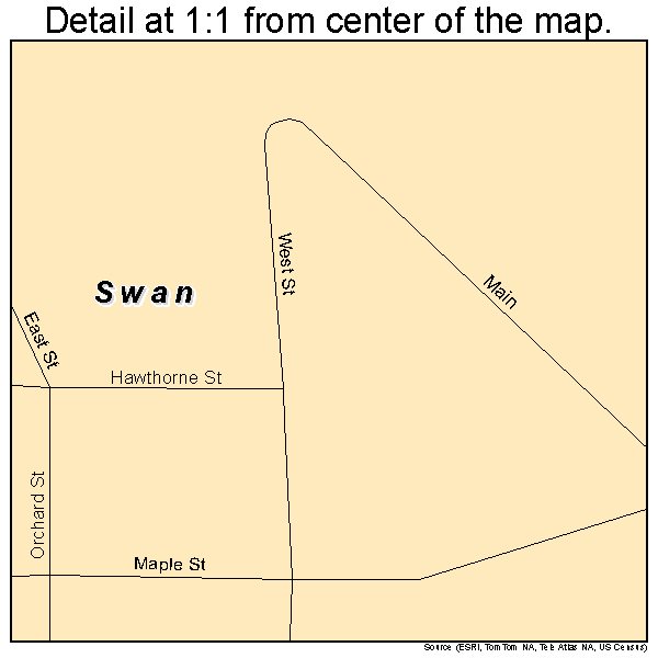 Swan, Iowa road map detail