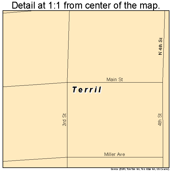 Terril, Iowa road map detail