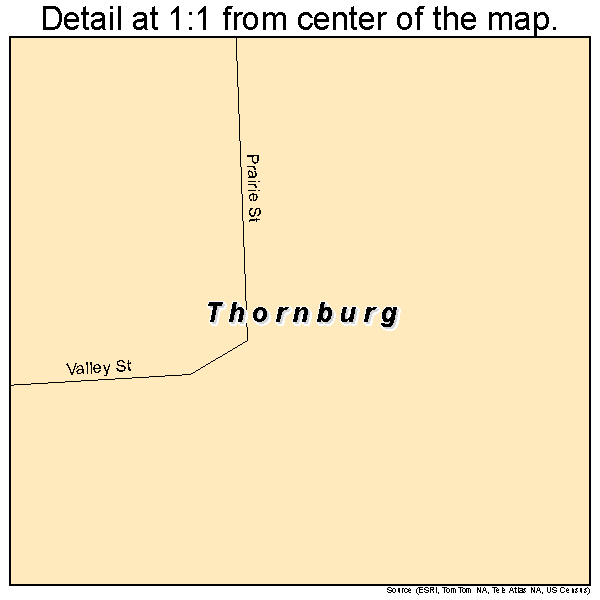 Thornburg, Iowa road map detail