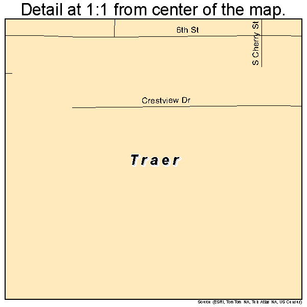 Traer, Iowa road map detail