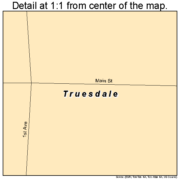 Truesdale, Iowa road map detail