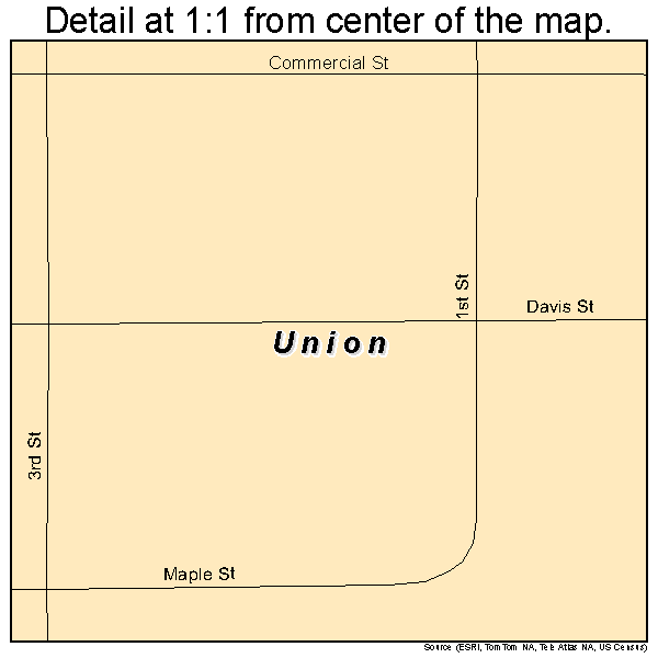 Union, Iowa road map detail