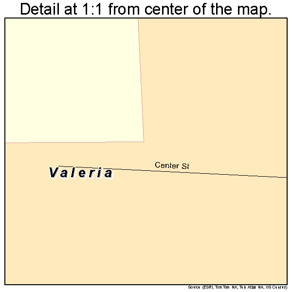 Valeria, Iowa road map detail
