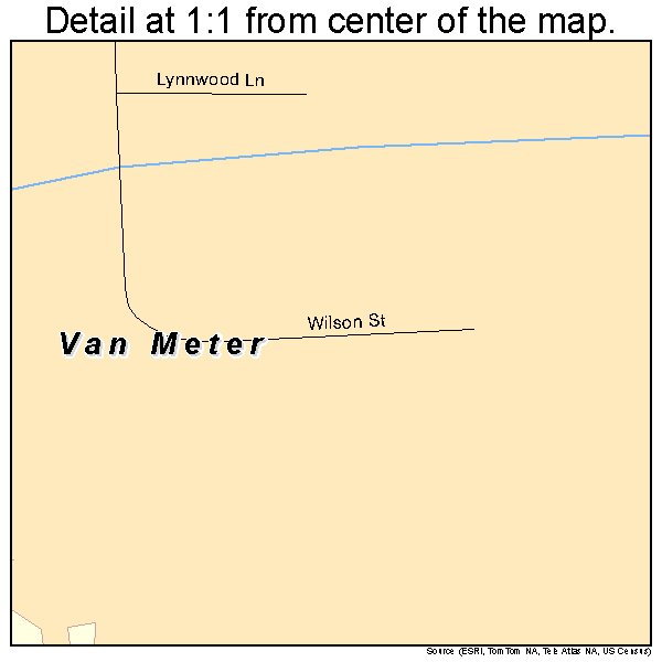 Van Meter, Iowa road map detail