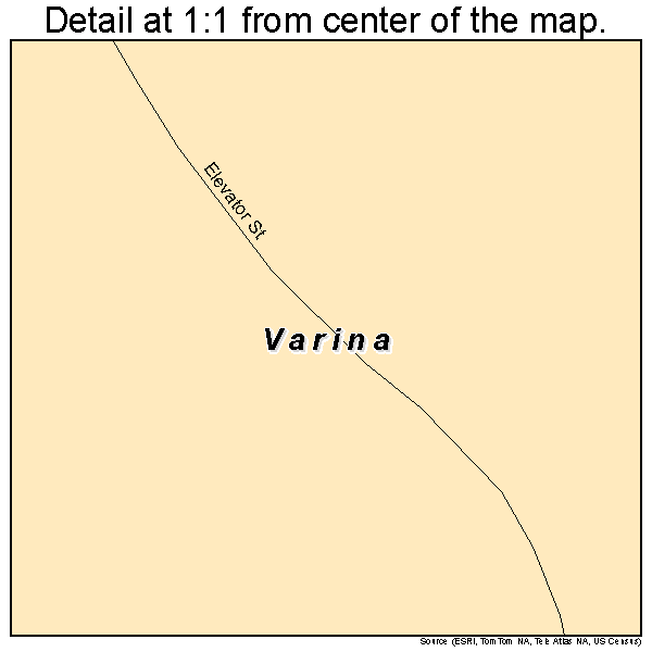 Varina, Iowa road map detail