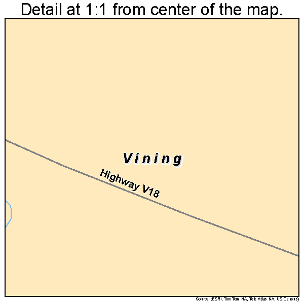 Vining, Iowa road map detail