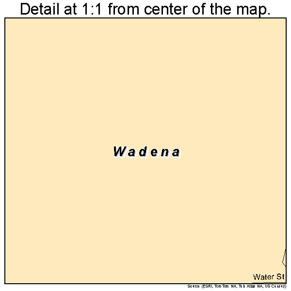 Wadena, Iowa road map detail