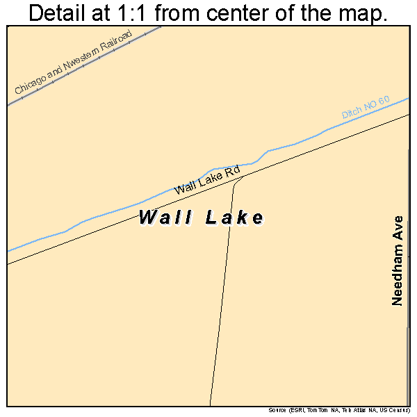 Wall Lake, Iowa road map detail