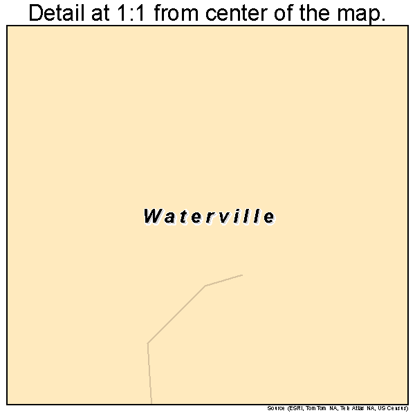 Waterville, Iowa road map detail