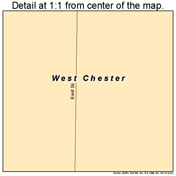 West Chester, Iowa road map detail