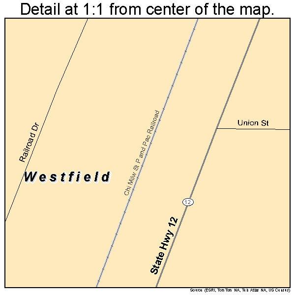 Westfield, Iowa road map detail
