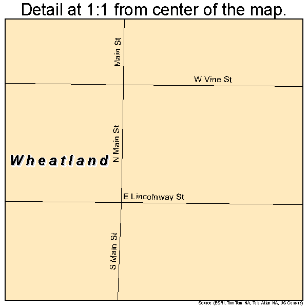 Wheatland, Iowa road map detail