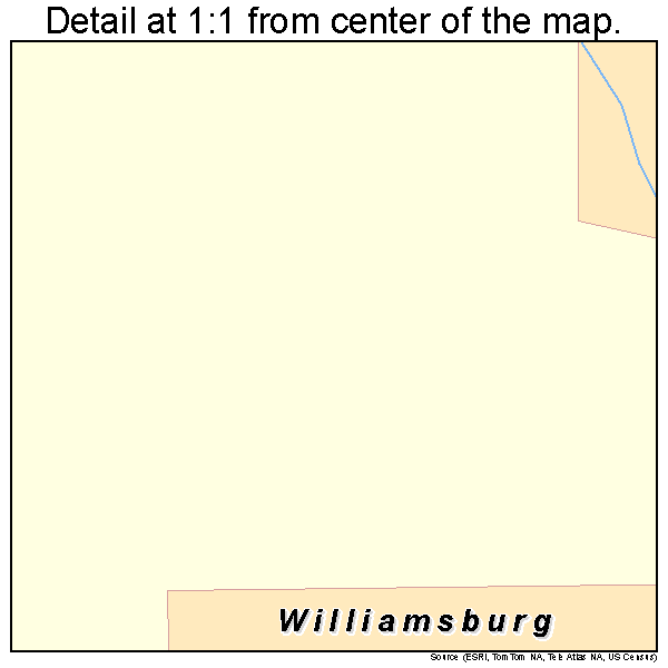 Williamsburg, Iowa road map detail