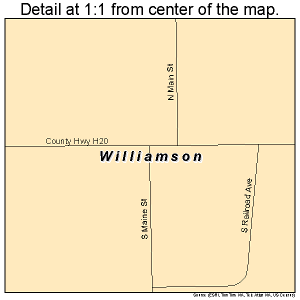 Williamson, Iowa road map detail