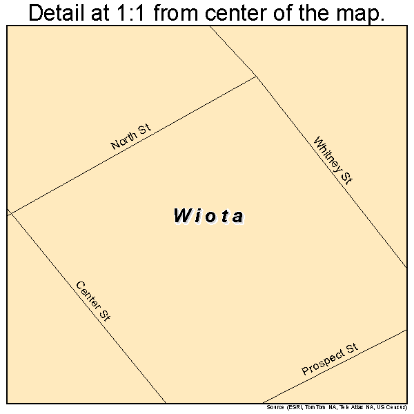 Wiota, Iowa road map detail