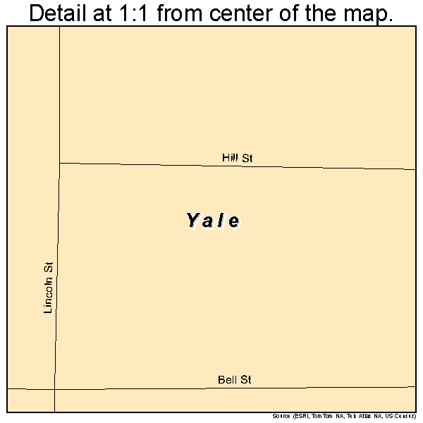 Yale, Iowa road map detail