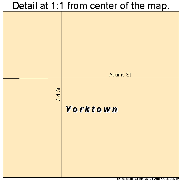 Yorktown, Iowa road map detail