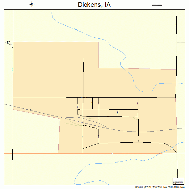 Dickens, IA street map