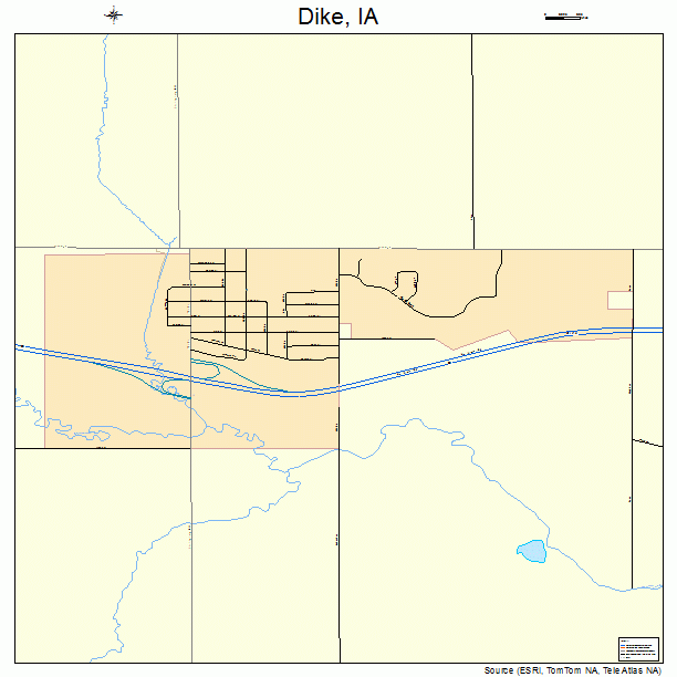 Dike, IA street map