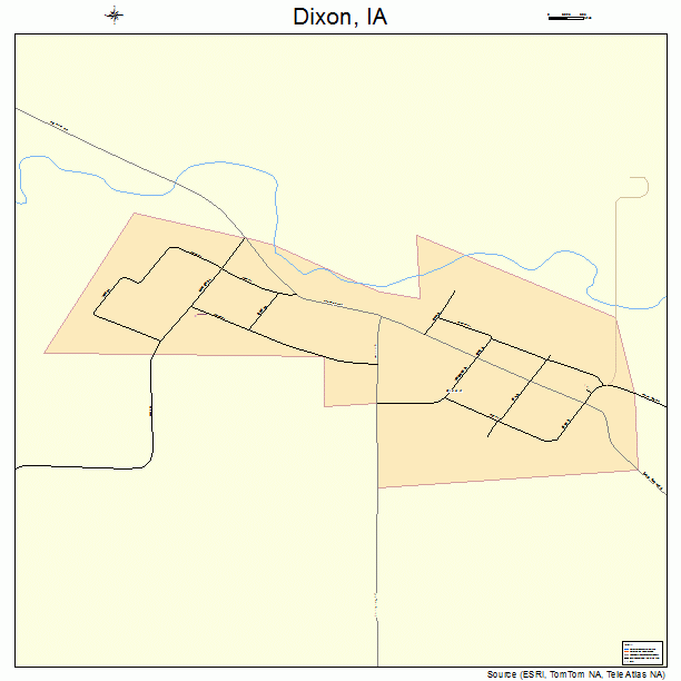 Dixon, IA street map