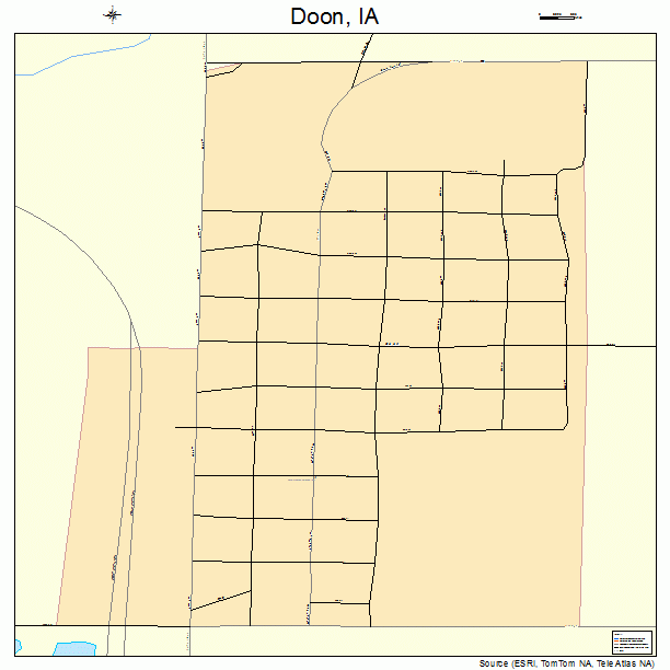 Doon, IA street map