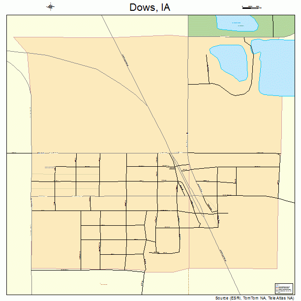 Dows, IA street map