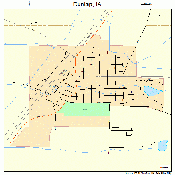 Dunlap, IA street map