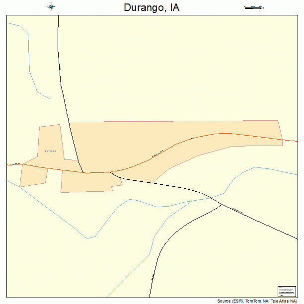 Durango, IA street map