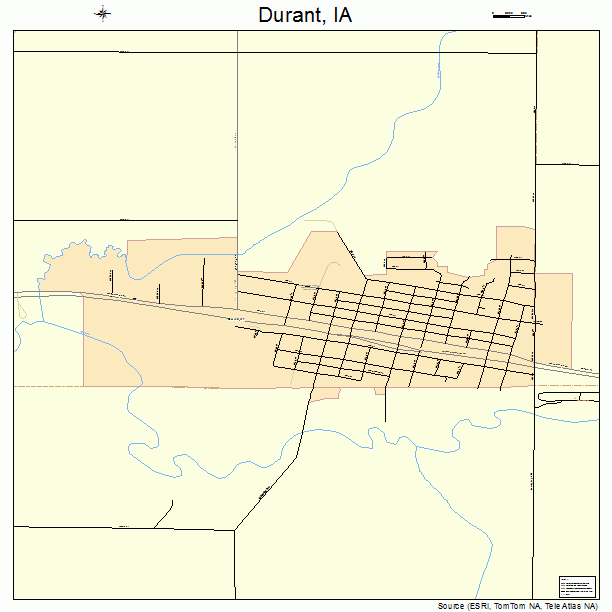 Durant, IA street map