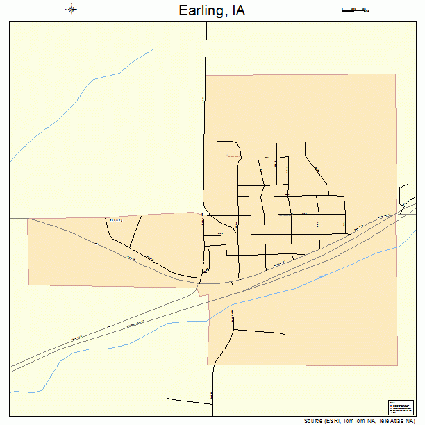 Earling, IA street map