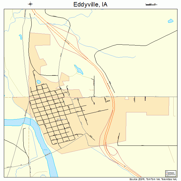 Eddyville, IA street map