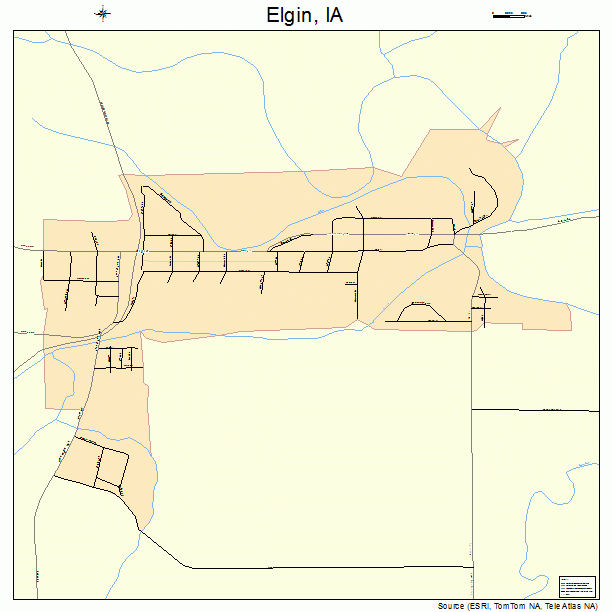 Elgin, IA street map