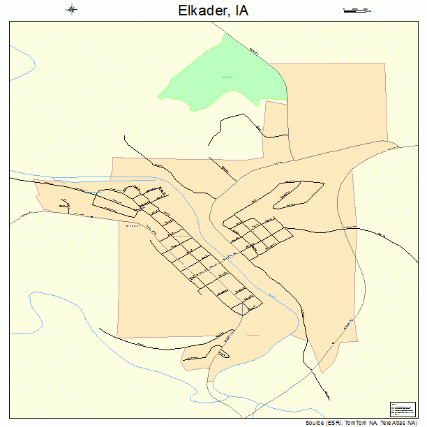 Elkader, IA street map