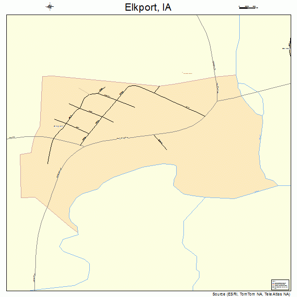 Elkport, IA street map