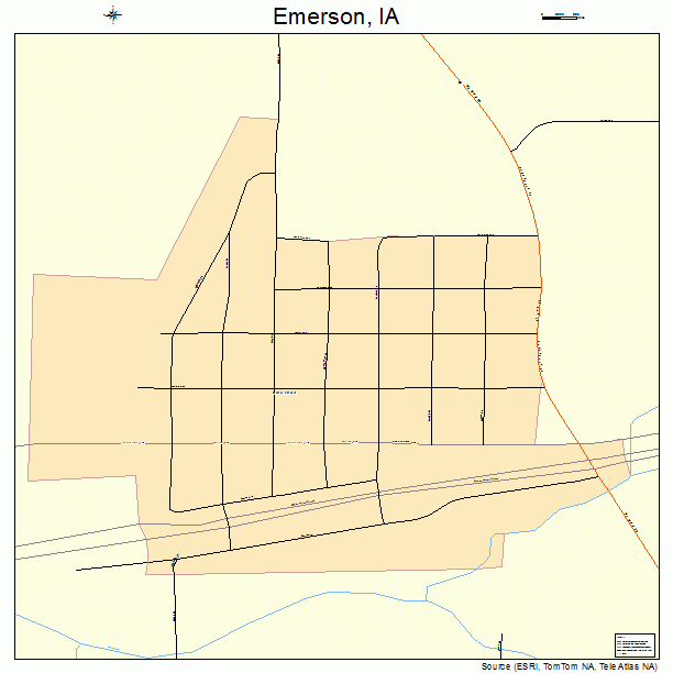 Emerson, IA street map