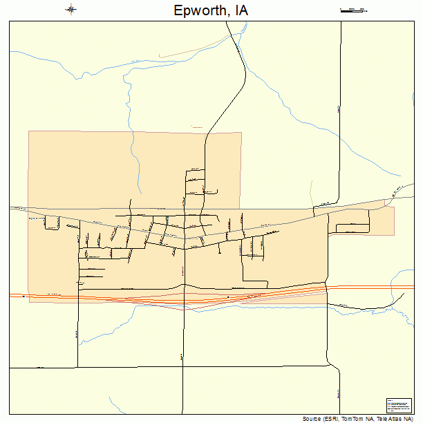 Epworth, IA street map