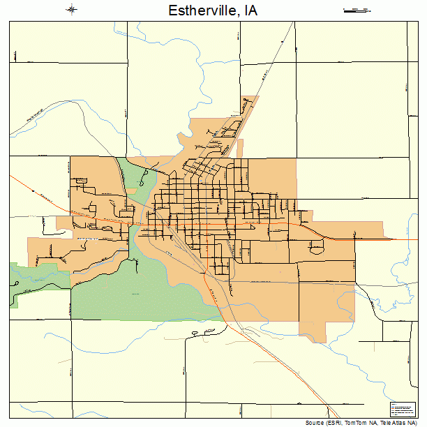 Estherville, IA street map