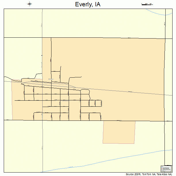 Everly, IA street map