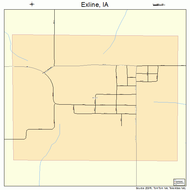 Exline, IA street map