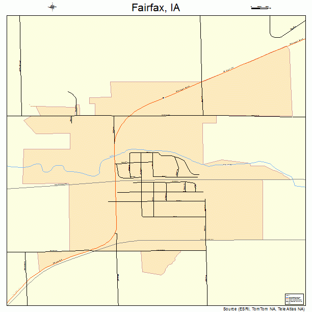 Fairfax, IA street map