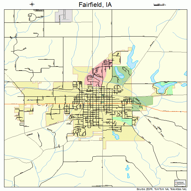 Fairfield, IA street map