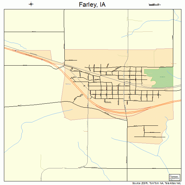 Farley, IA street map