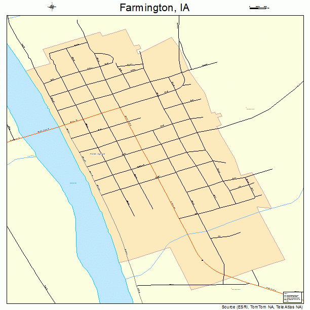 Farmington, IA street map