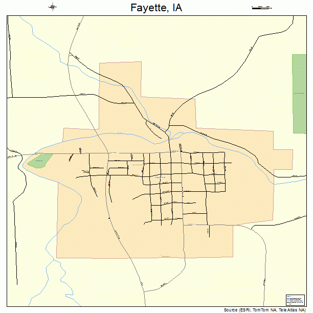 Fayette, IA street map