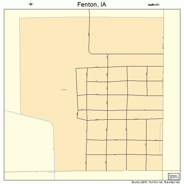 Fenton, IA street map