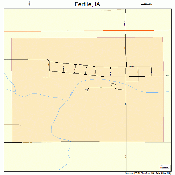 Fertile, IA street map