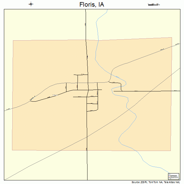 Floris, IA street map