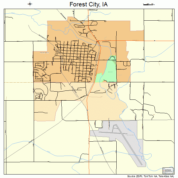 Forest City, IA street map