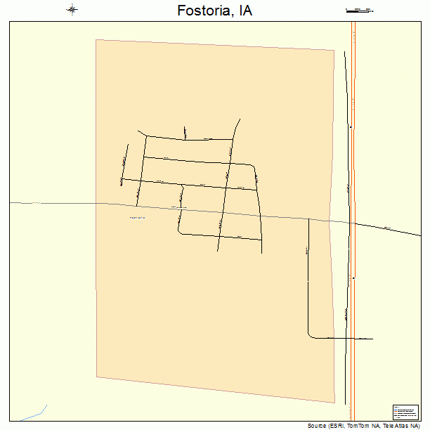 Fostoria, IA street map